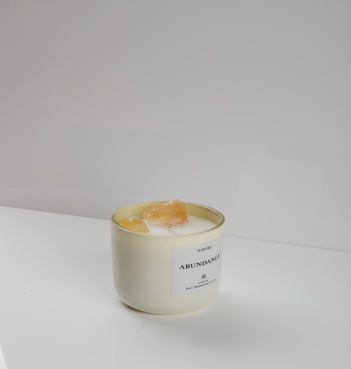 Abundance Crystal Candle