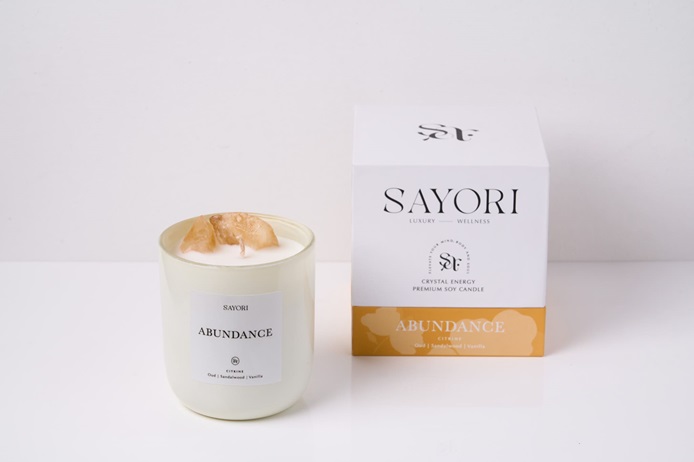 Abundance Crystal Candle