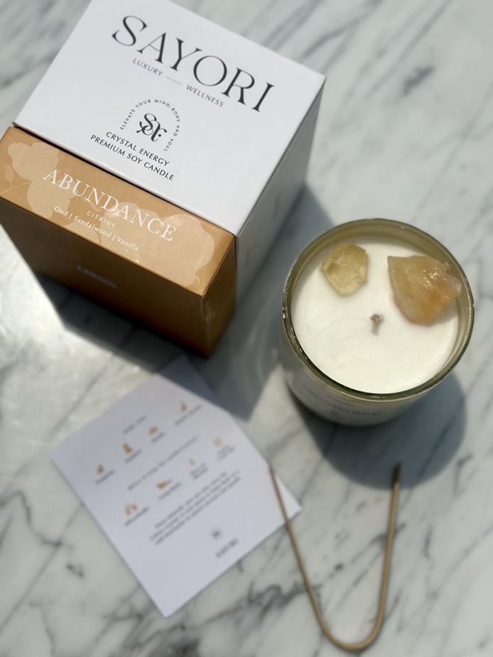 Abundance Crystal Candle